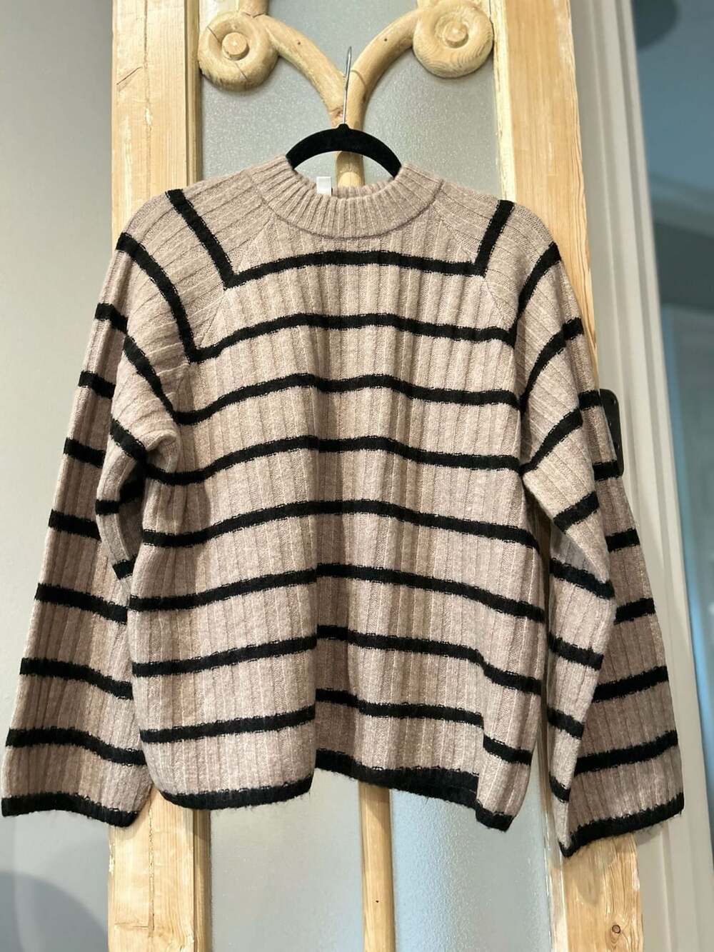B.Young Marianne Jumper String Mix Size M Striped Knit Sweater